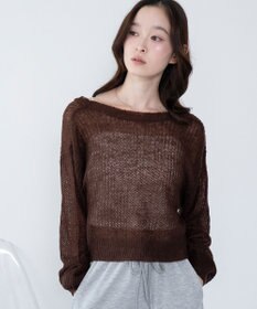 WEGO 【25年秋冬新作】モヘアタッチ2WAYリボンカーデ