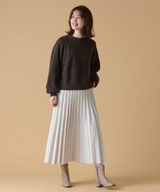 ANY 【洗濯機可】ウールブレンドクロップドニット