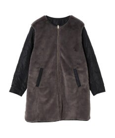 earth music&ecology ファー＆キルティングリバーシブルコート