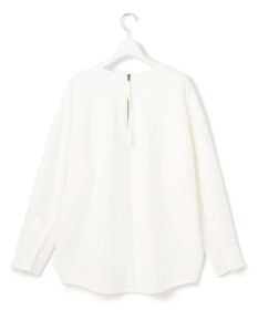 ICB L 【洗える】ジョーゼットジャージー 異素材コンビプルオーバー