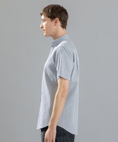 JOSEPH HOMME トライジャガードストレッチ   ウイングカラー半袖シャツ