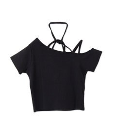 WEGO プレートデザインワンショルトップス