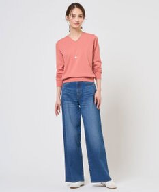 J.PRESS LADIES L HIGH GAUGE BASIC Vネック ニット