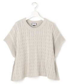 J.PRESS YORK STREET 【WOMEN】コットンニット ケーブルポンチョ