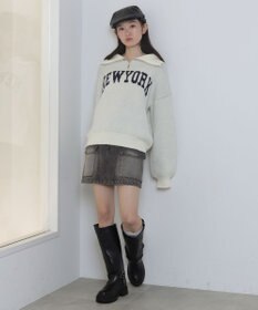 WEGO フラッフィーハーフジップニット