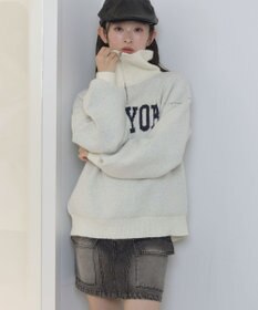 WEGO フラッフィーハーフジップニット