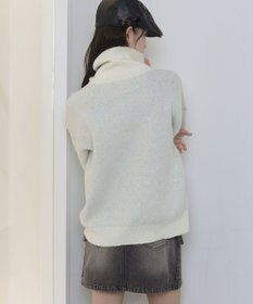 WEGO フラッフィーハーフジップニット