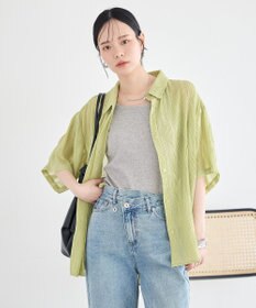 earth music&ecology ランダムプリーツシャツ