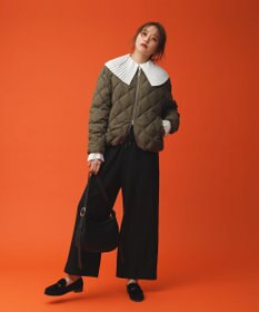 #Newans 【シワになりにくい/洗濯機可能】プリーツカラーブラウス