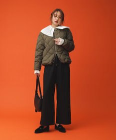 #Newans 【シワになりにくい/洗濯機可能】プリーツカラーブラウス