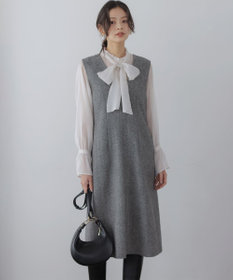 組曲 L 【WEB限定】シャイニーオーガンボウタイ付き ブラウス