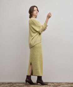 GRACE CONTINENTAL ラメフェザーニットトップ