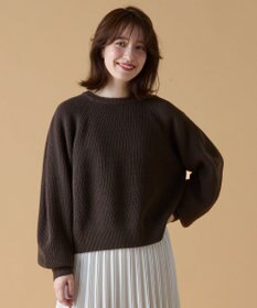 ANY 【洗濯機可】ウールブレンドクロップドニット