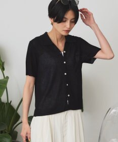 AMERICAN HOLIC 襟付きスキッパー半袖ニットポロ