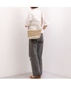 UNBILLION カシュカシュ cachecache / ボーダーコンビ編みワンハンドル2wayミニトート