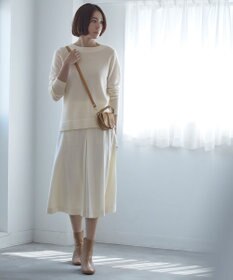 自由区 【洗える】ピュアカシミヤミルド ボートネック プルオーバー