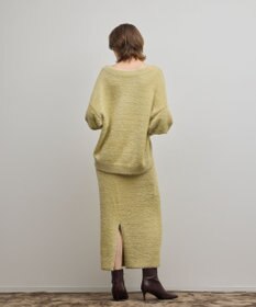 GRACE CONTINENTAL ラメフェザーニットトップ