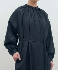 muuc 〈オーガニックコットン〉〈コットンブロード生地〉〈カラーにより異なる生地〉〈通年着られる〉コットン裾プリ ーツ 前開き ワンピース