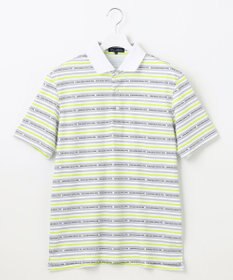 23区GOLF 【MEN】【吸水速乾・UVケア】ボーダーロゴ 半袖シャツ