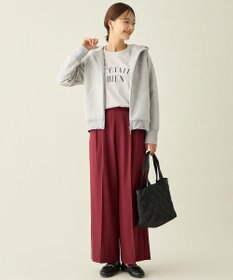 ANY L ラメダンボールダブルジップパーカー