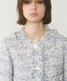 GRACE CONTINENTAL フリンジツイードジャケット