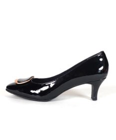 Dominic3 スクエアモチーフ レザーパンプス