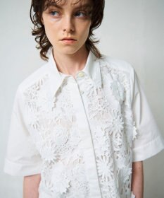 GRACE CONTINENTAL ケミカルフラワードレスシャツ