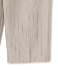 BEIGE， ERYTH / リネンストライプ タックワイドパンツ