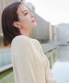 Tiaclasse L 【洗える】ダイヤ地柄ニットチュニック