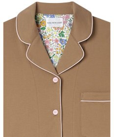 une nana cool 【綿100%】60/2 やわらか天竺 半袖開襟パジャマ MADE WITH LIBERTY FABRIC