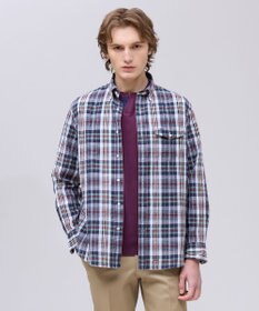 J.PRESS MEN 【Aero Weave】クールマックス サッカーシャツ / B.D. ブラウン系3