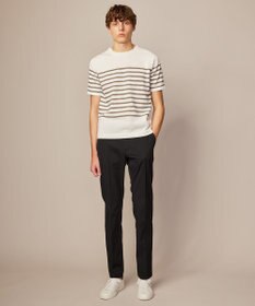 JOSEPH ABBOUD 【清涼感/ストレッチ/洗える】クールスキン ボーダーT ニット