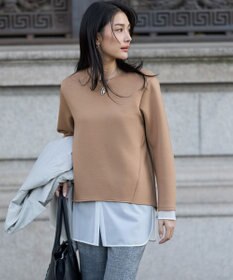 ICB L 【WEB限定カラーあり】ソフトダンボール スリットテール プルオーバー