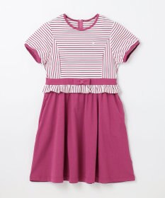 組曲 KIDS 【150-160㎝】マリンボーダー ワンピース