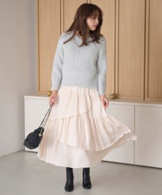 Feroux 【洗える】ランダムティアードスカート