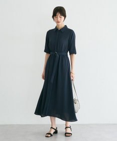 YECCA VECCA 【接触冷感】ベルト付きシャツワンピース