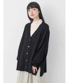 earth music&ecology サイドスリットルーズＶネックカーディガン