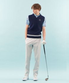 23区GOLF 【MEN】【UVケア/吸水速乾】スプリングフラワー柄 半袖ポロシャツ