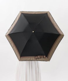 AURORA 【 Beaurance （ビューランス）】サマーシールド リボン/切り継ぎ加工晴雨兼用パラソル傘（折りたたみ傘）