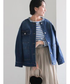 Te chichi ノーカラーデニムジャケット
