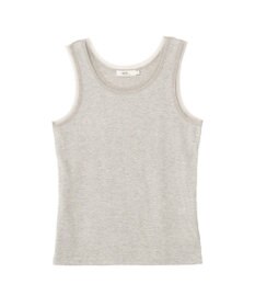 earth music&ecology エッジチュールラメテレコタンクトップ