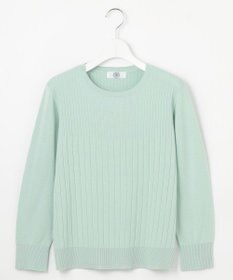 J.PRESS LADIES L 【洗える】Cotton Acetate ストライプ ニット プルオーバー