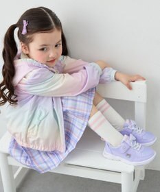 ANY KIDS 【ANY KIDS別注モデル】瞬足 ネコモチーフスニーカー ラベンダー