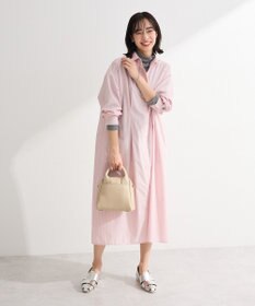 Green Parks イージーケア抜け衿ウエストタックシャツワンピース