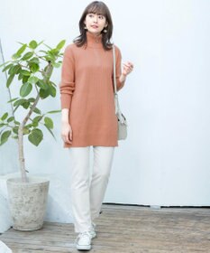 Tiaclasse 【洗える】ハーフジップニットチュニック