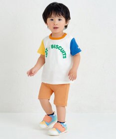 MIKI HOUSE HOT BISCUITS 【70-100cm】ロゴシリーズ 6分丈ハーフパンツ