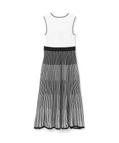 GRACE CONTINENTAL バイカラーシアーニットワンピース