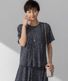 23区 【接触冷感/吸水速乾】ペインティングプリント ブラウス