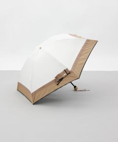 AURORA 【 Beaurance （ビューランス）】サマーシールド リボン/切り継ぎ加工晴雨兼用パラソル傘（折りたたみ傘）