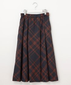 自由区 L 【洗える】スラブチェックプリント スカート